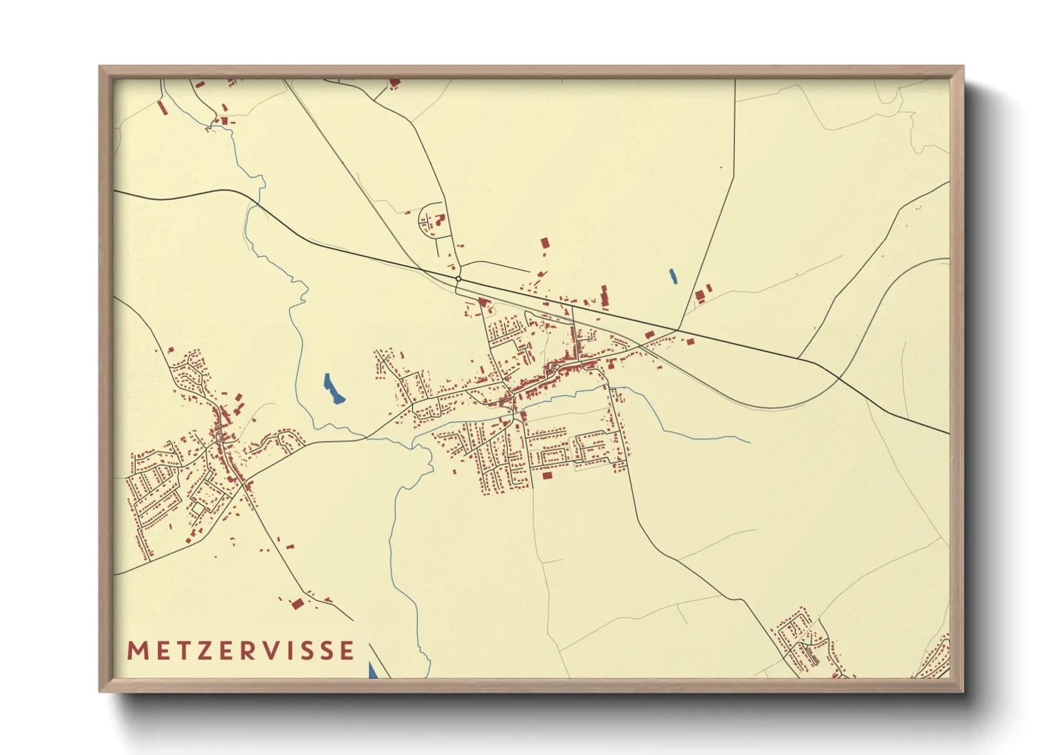 Une affiche de carte sur Metzervisse