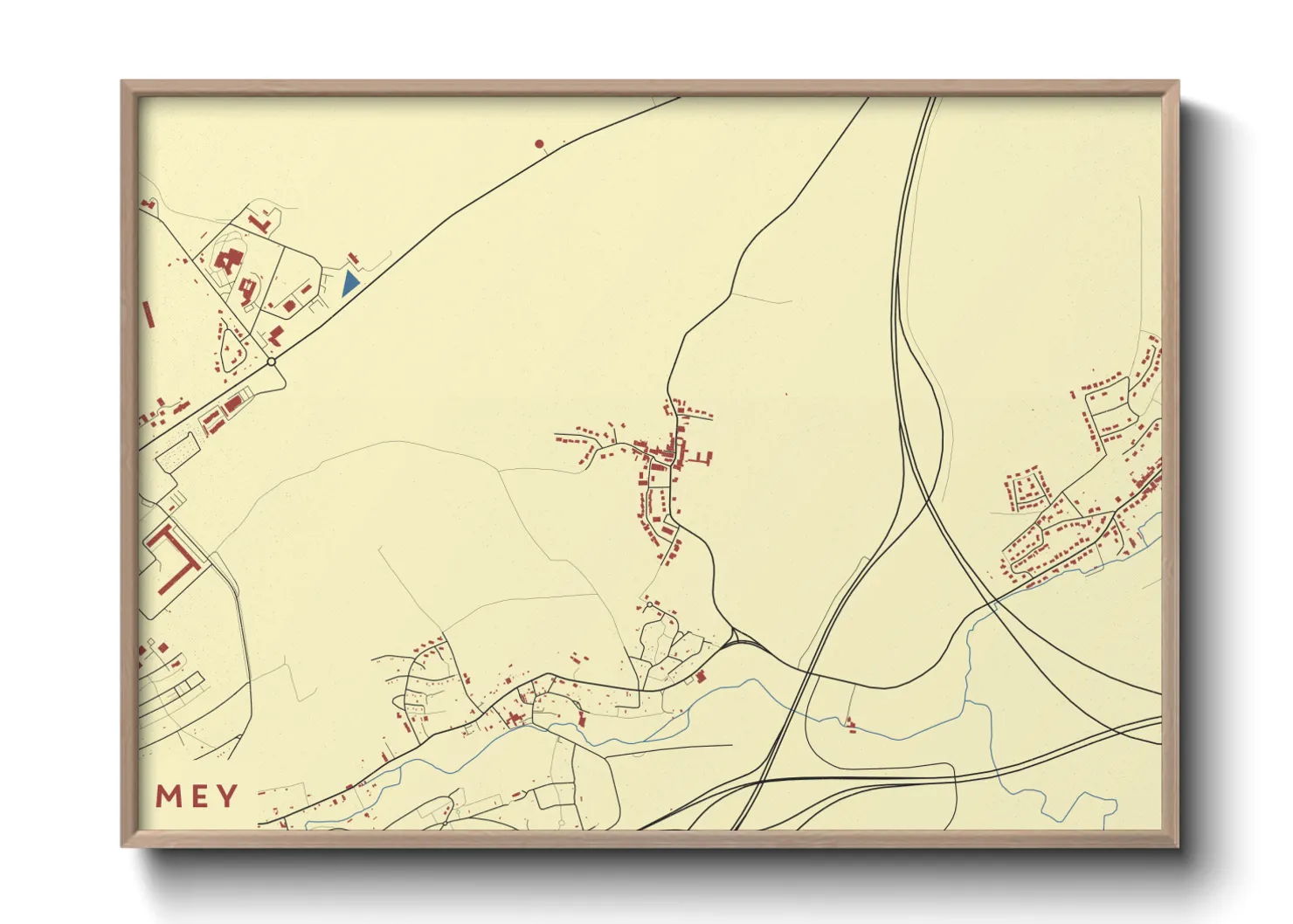 Une affiche de carte sur Mey