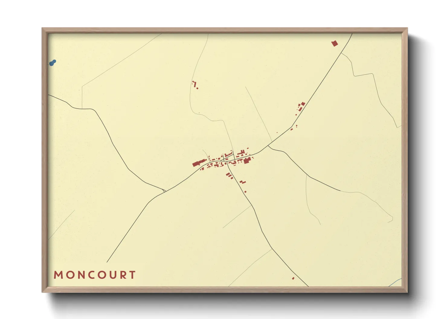 Une affiche de carte sur Moncourt