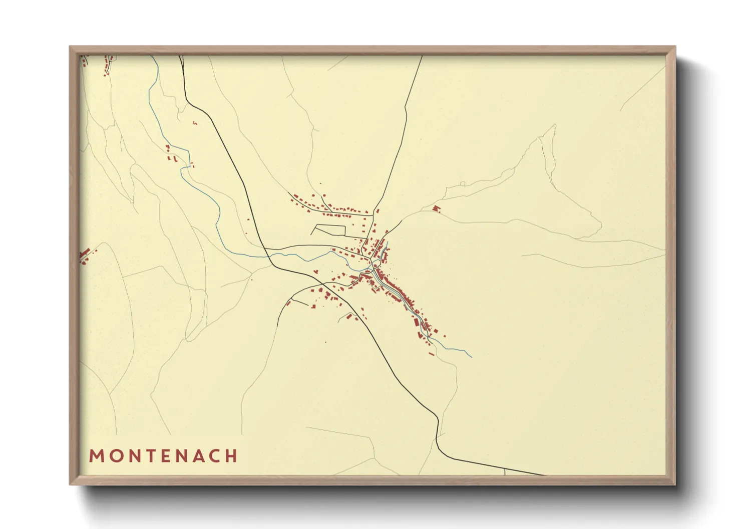 Une affiche de carte sur Montenach