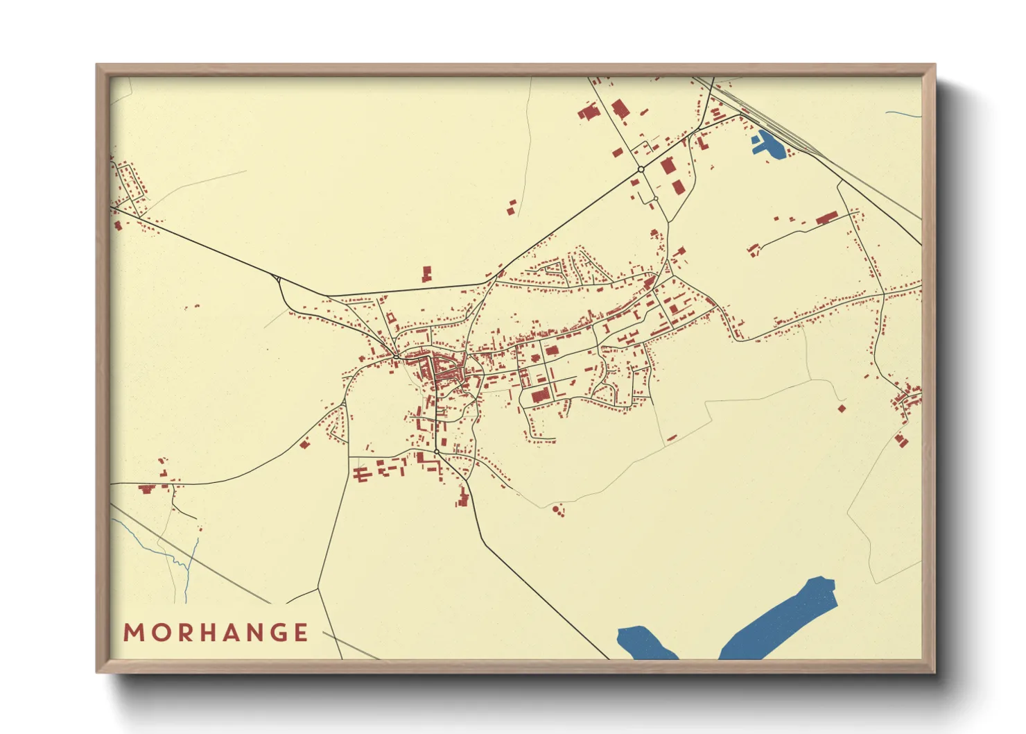 Une affiche de carte sur Morhange