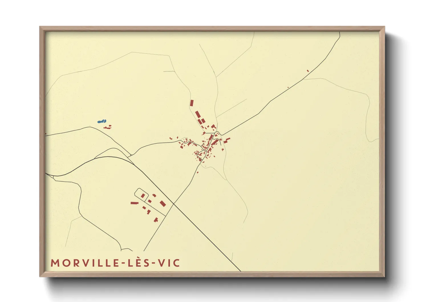 Une affiche de carte sur Morville-lès-Vic