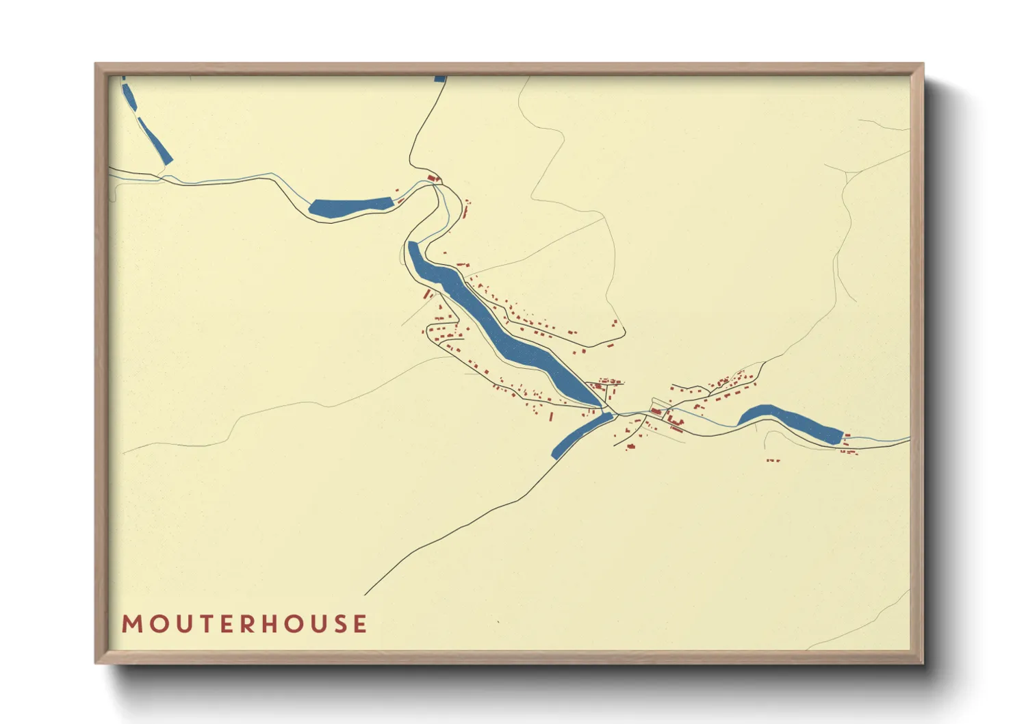 Une affiche de carte sur Mouterhouse