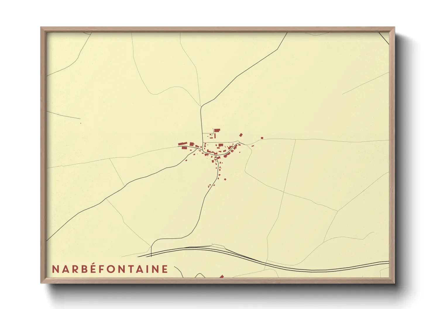 Une affiche de carte sur Narbéfontaine