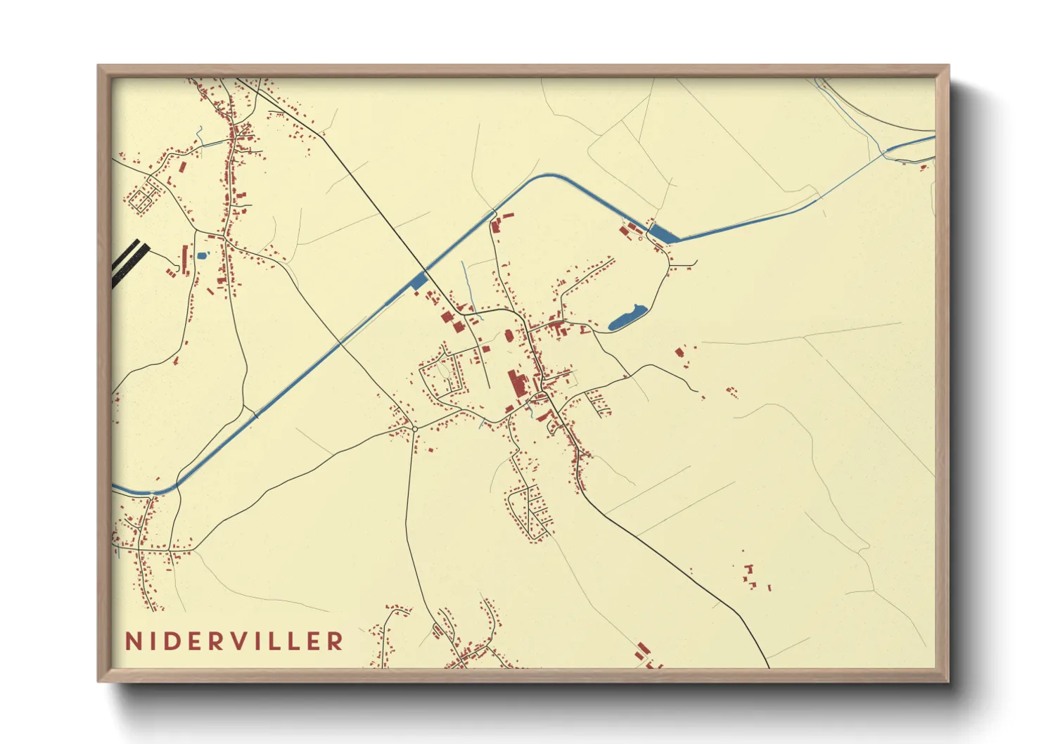 Une affiche de carte sur Niderviller