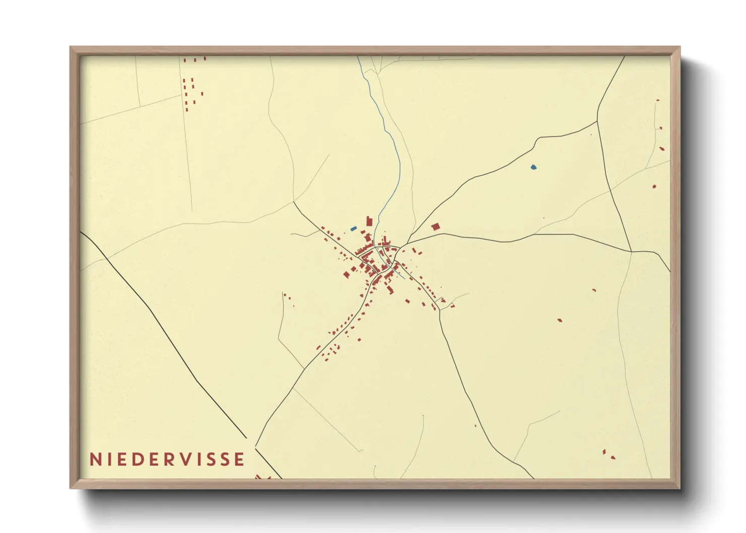 Une affiche de carte sur Niedervisse