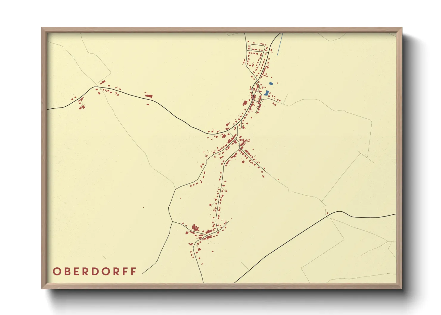 Une affiche de carte sur Oberdorff