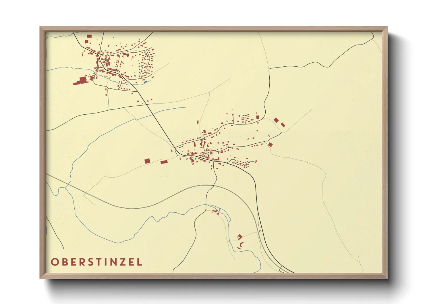 Une affiche de carte sur Oberstinzel