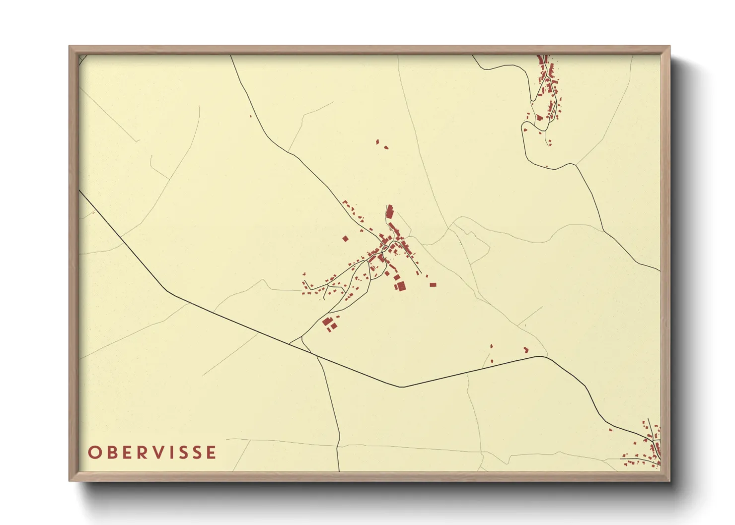 Une affiche de carte sur Obervisse
