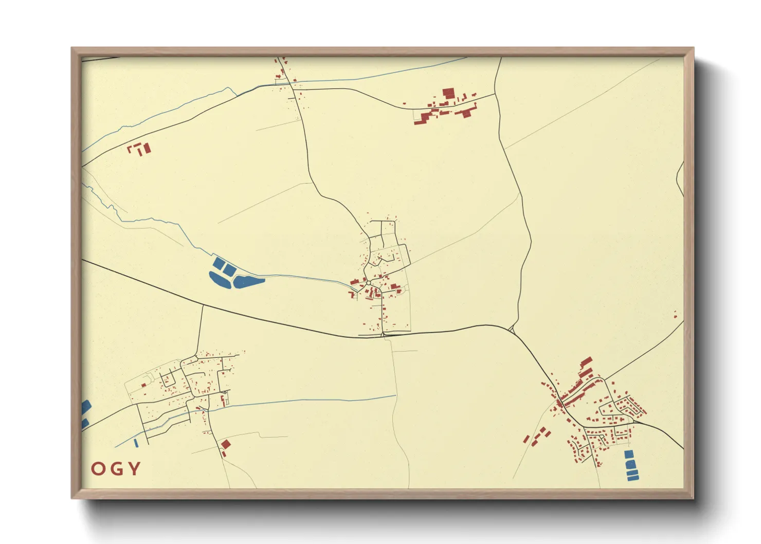 Une affiche de carte sur Ogy