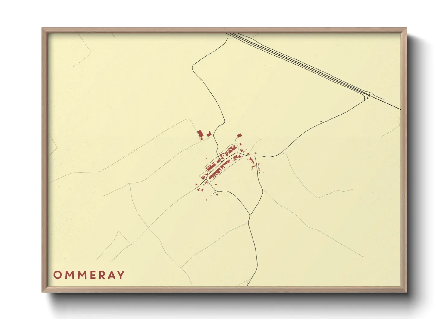 Une affiche de carte sur Ommeray