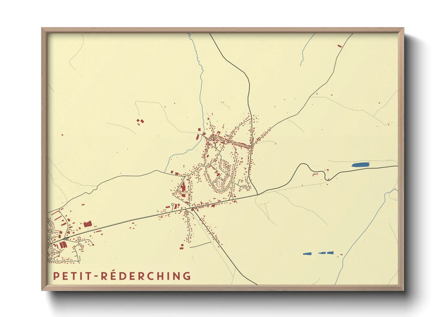 Une affiche de carte sur Petit-Réderching