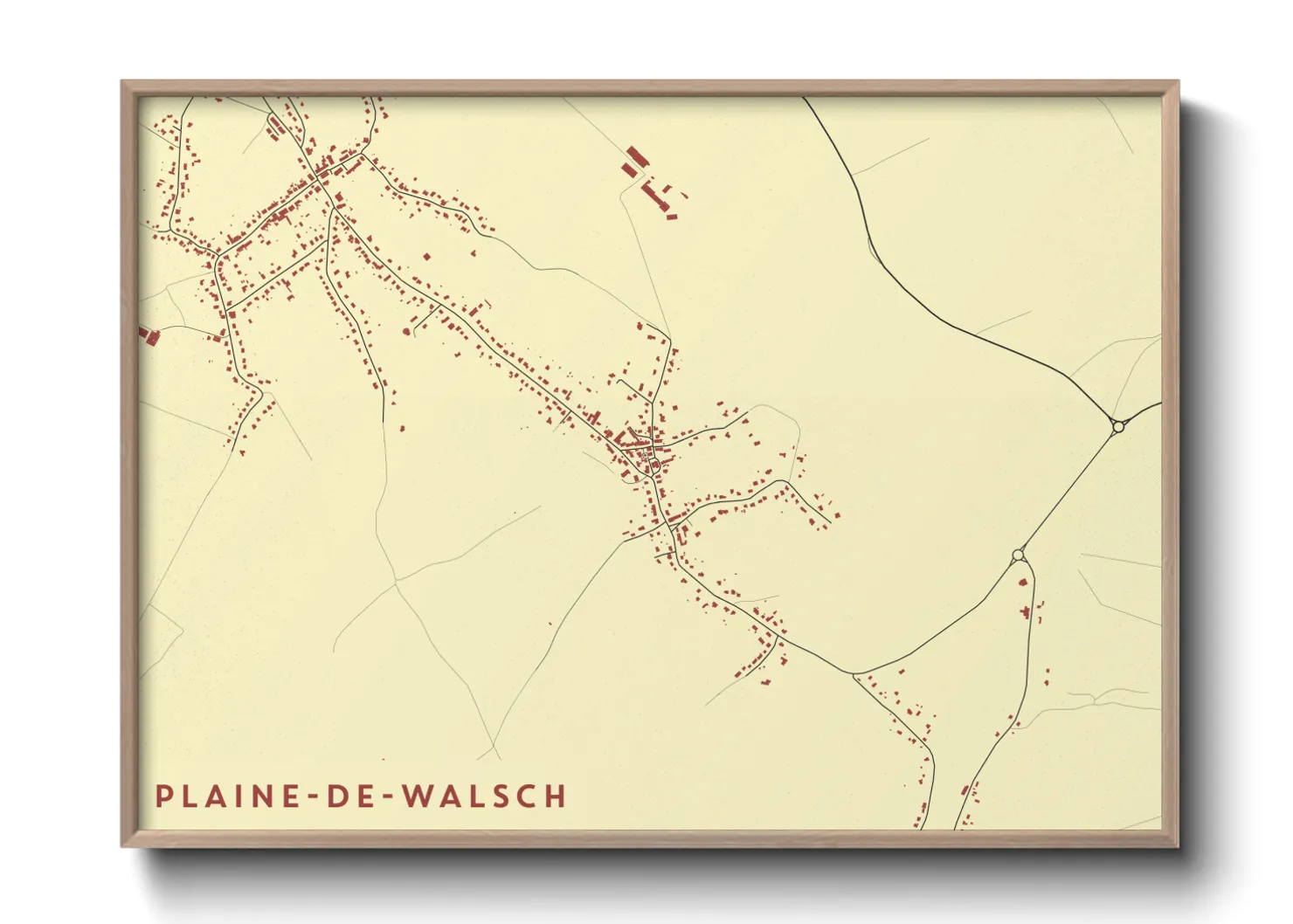 Une affiche de carte sur Plaine-de-Walsch