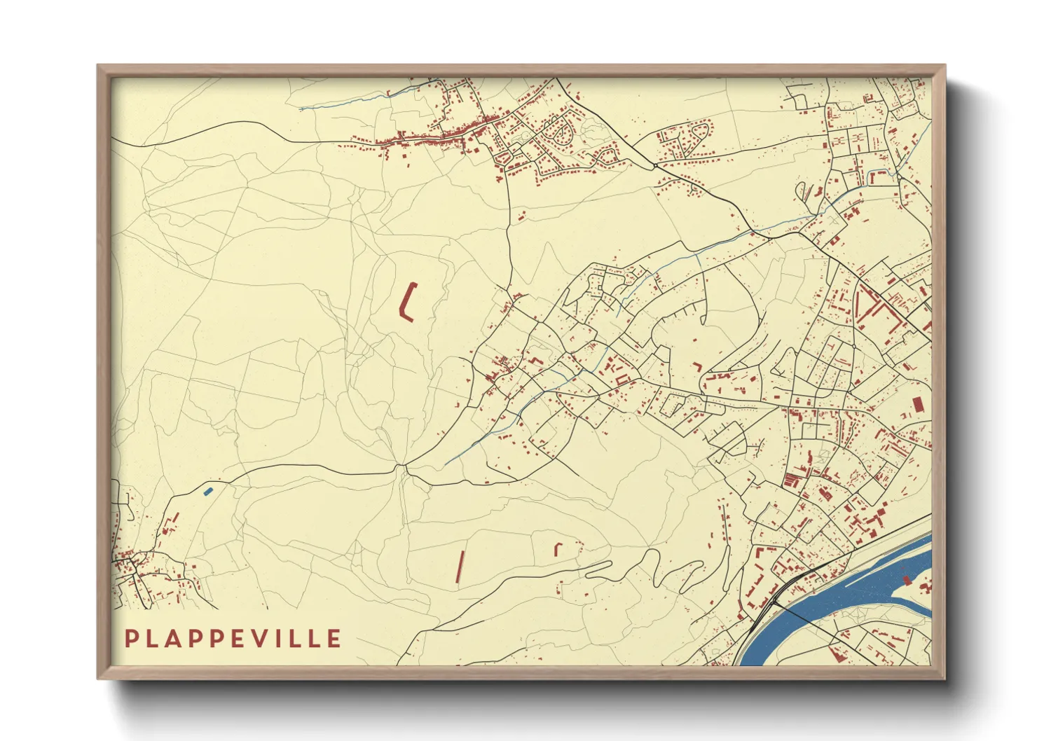 Une affiche de carte sur Plappeville
