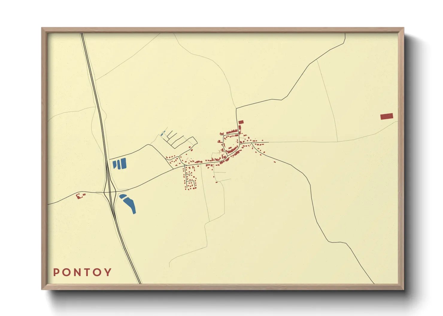 Une affiche de carte sur Pontoy