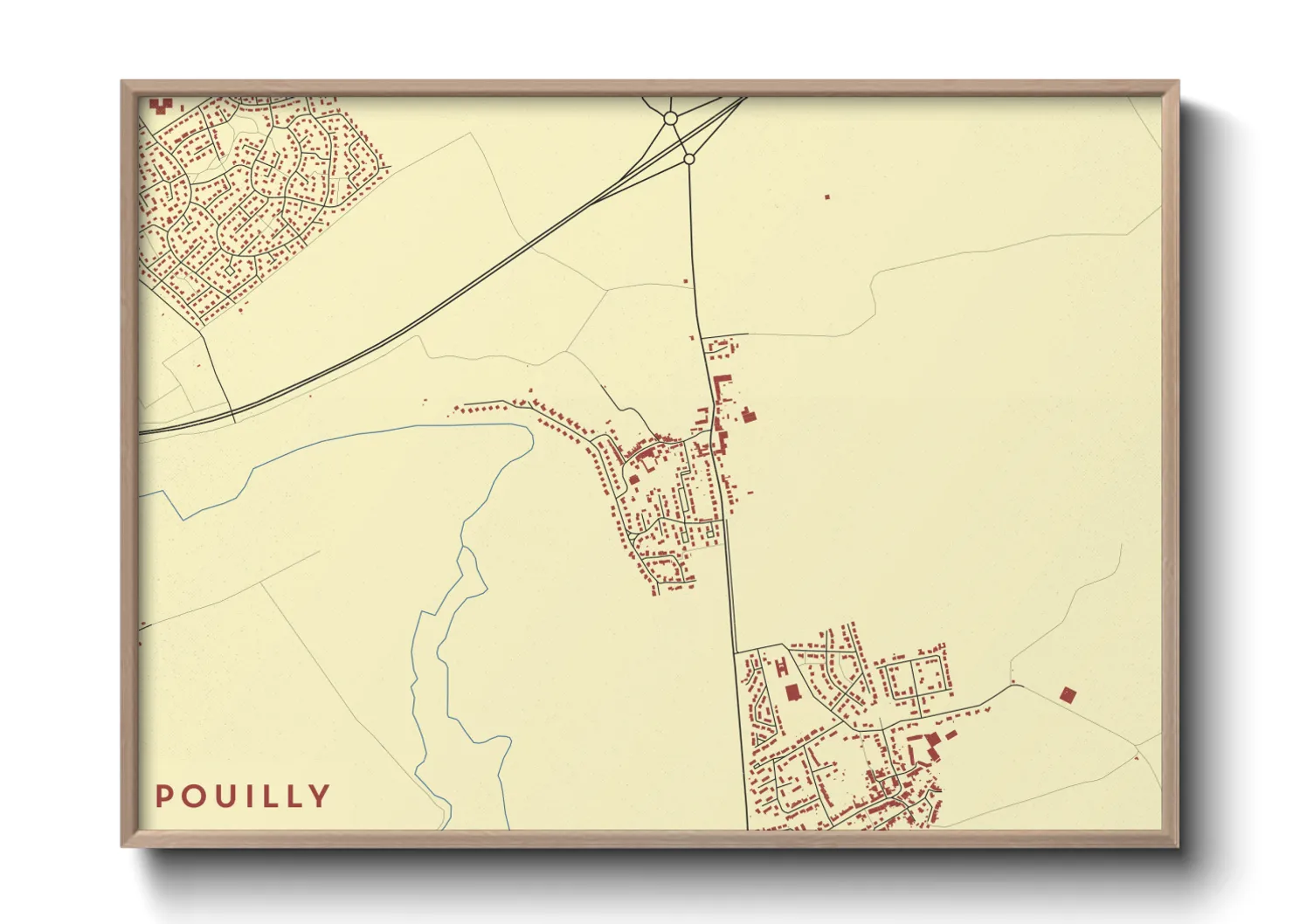 Une affiche de carte sur Pouilly