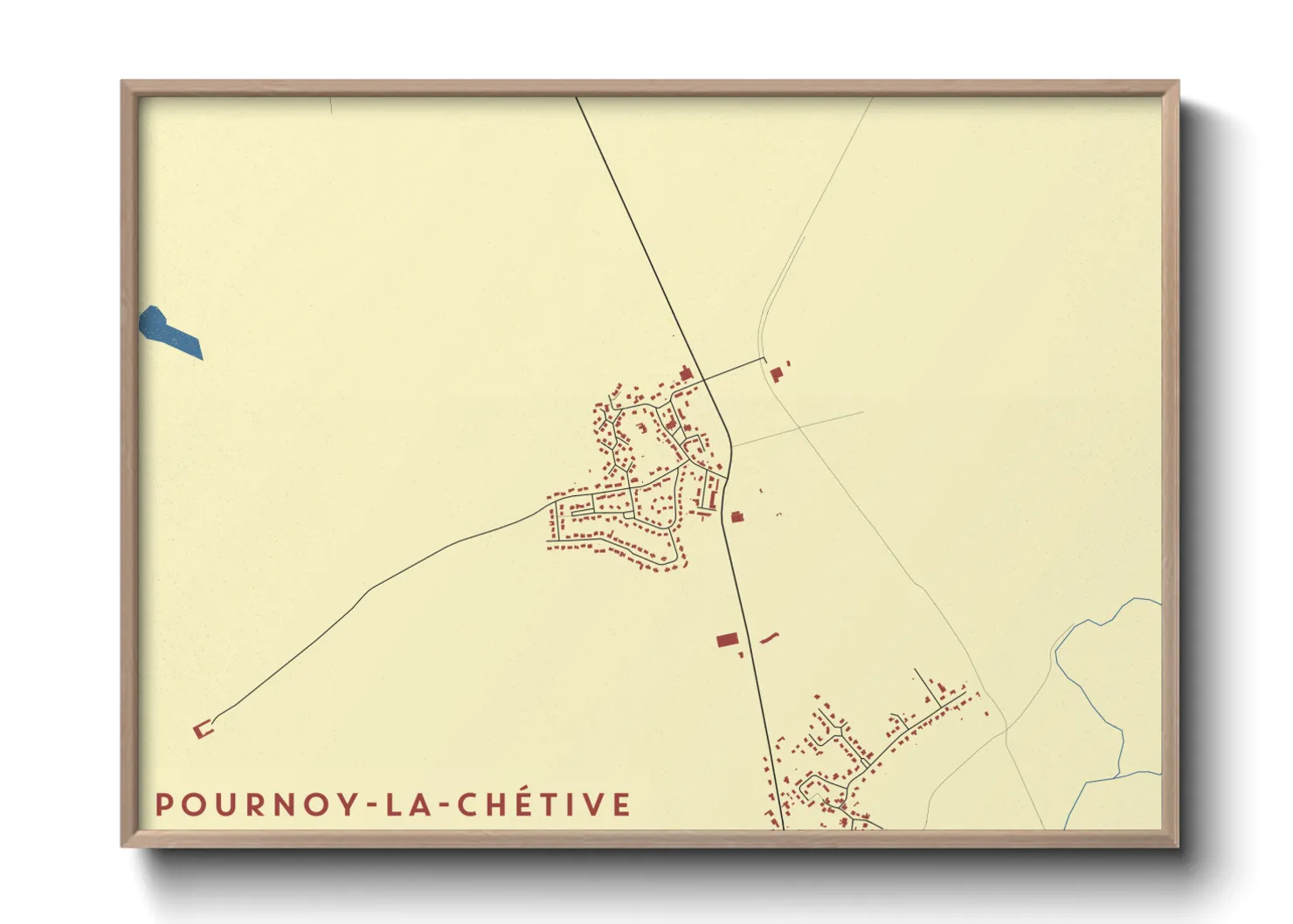 Une affiche de carte sur Pournoy-la-Chétive