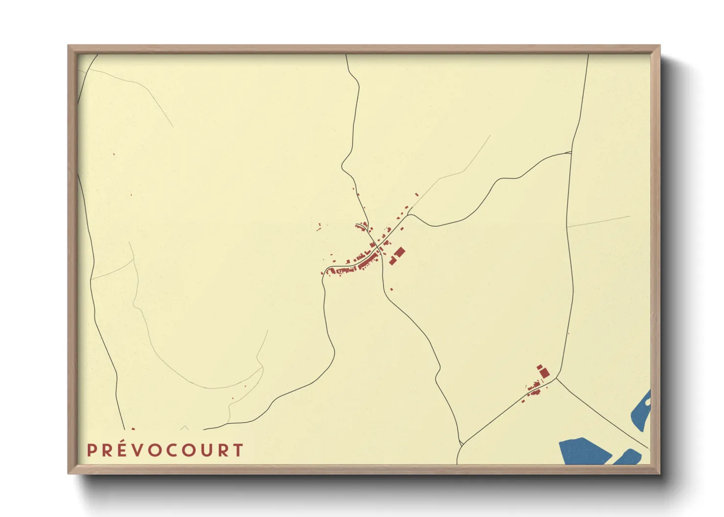 Une affiche de carte sur Prévocourt