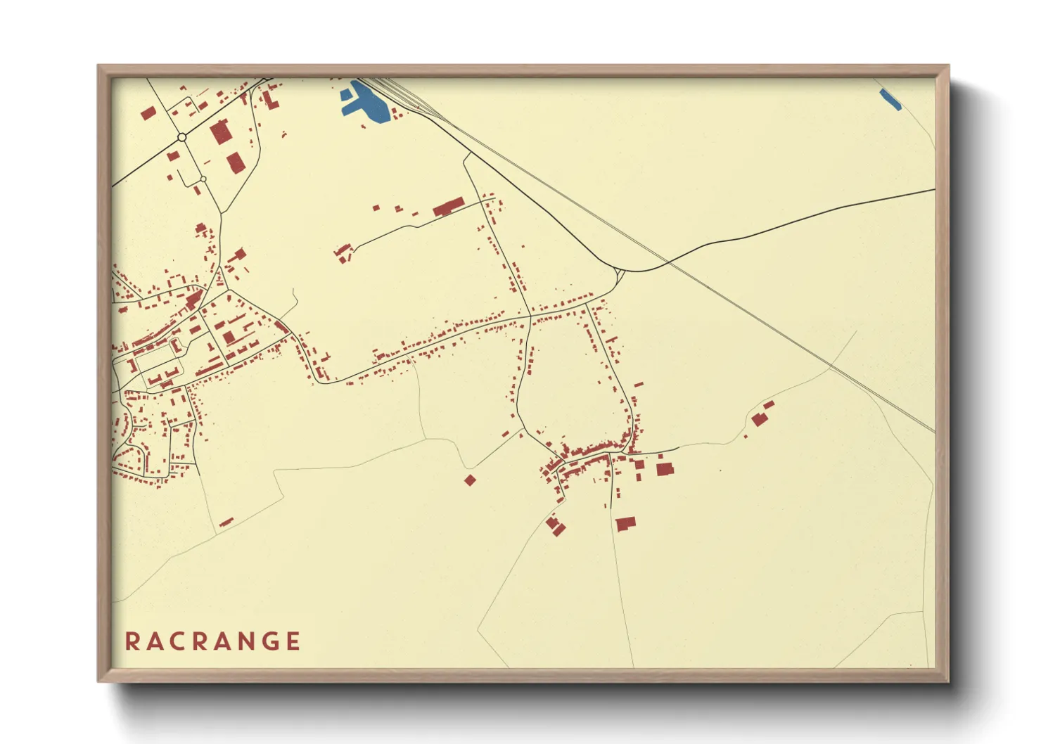 Une affiche de carte sur Racrange
