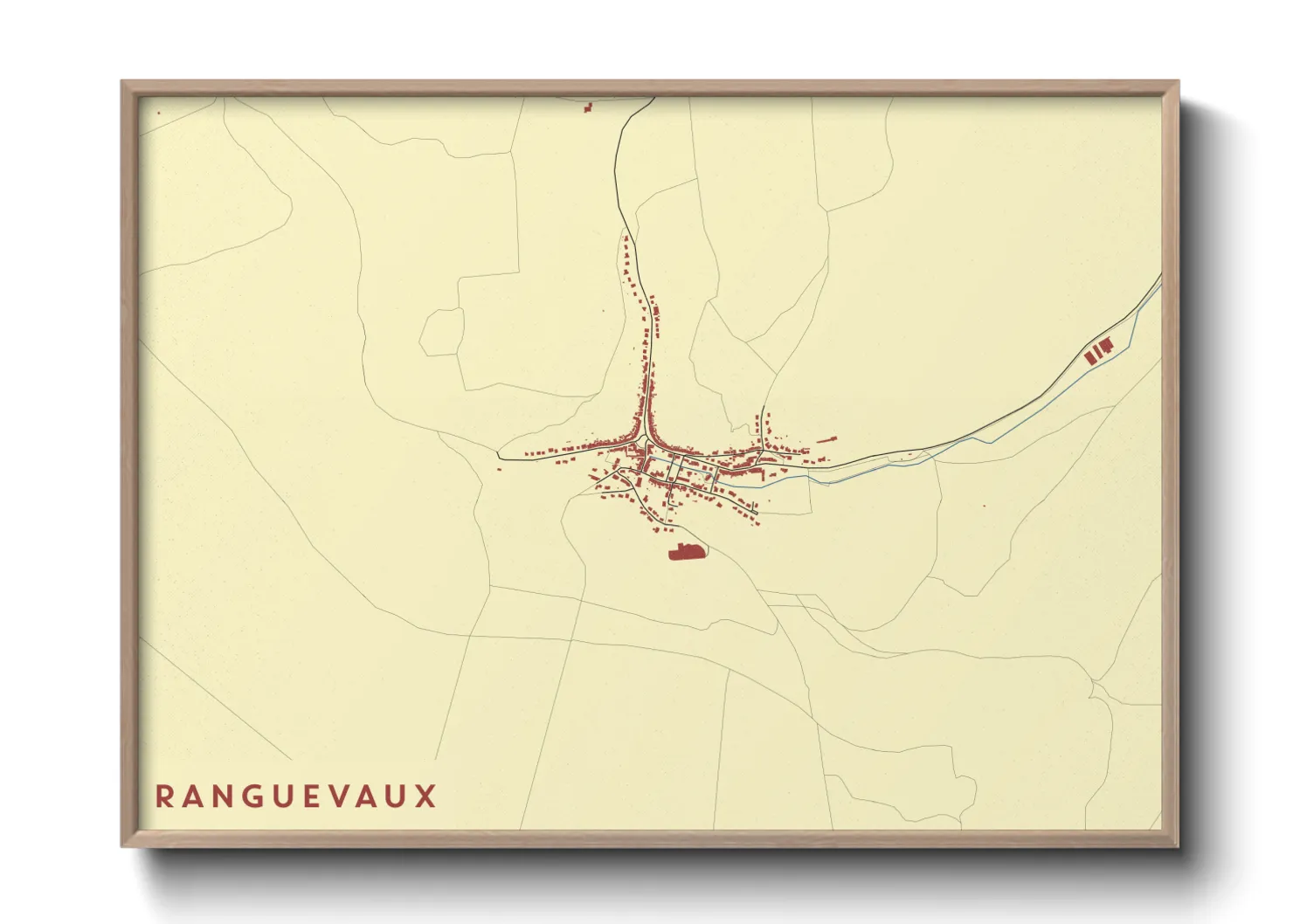 Une affiche de carte sur Ranguevaux