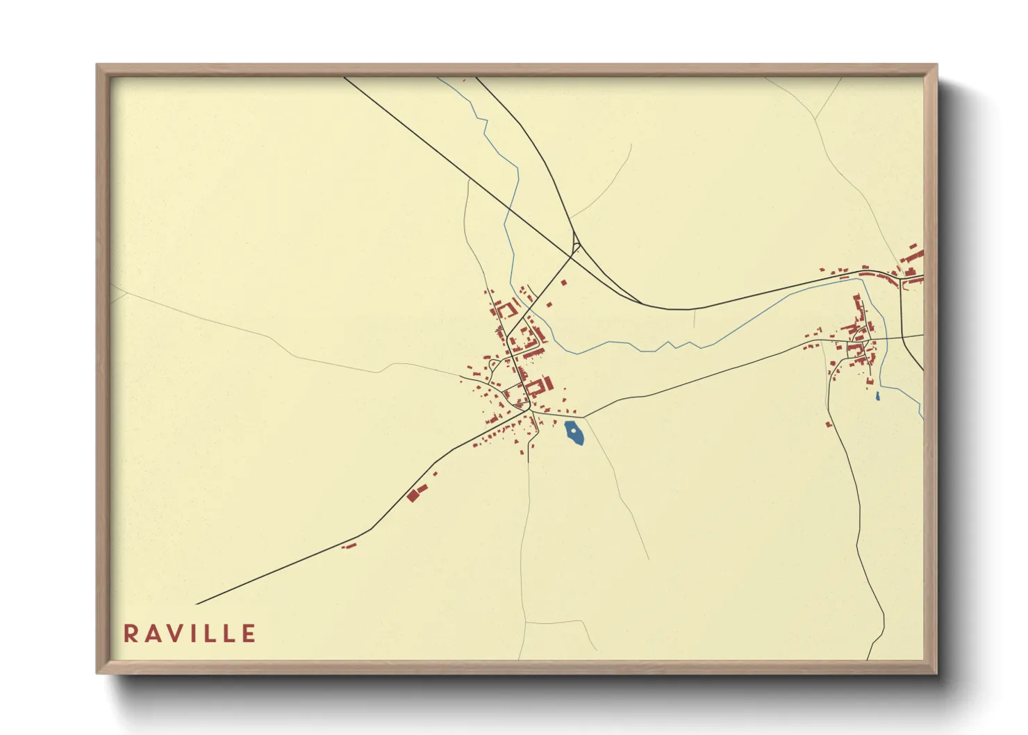 Une affiche de carte sur Raville