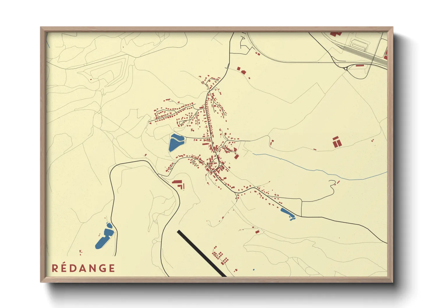 Une affiche de carte sur Rédange