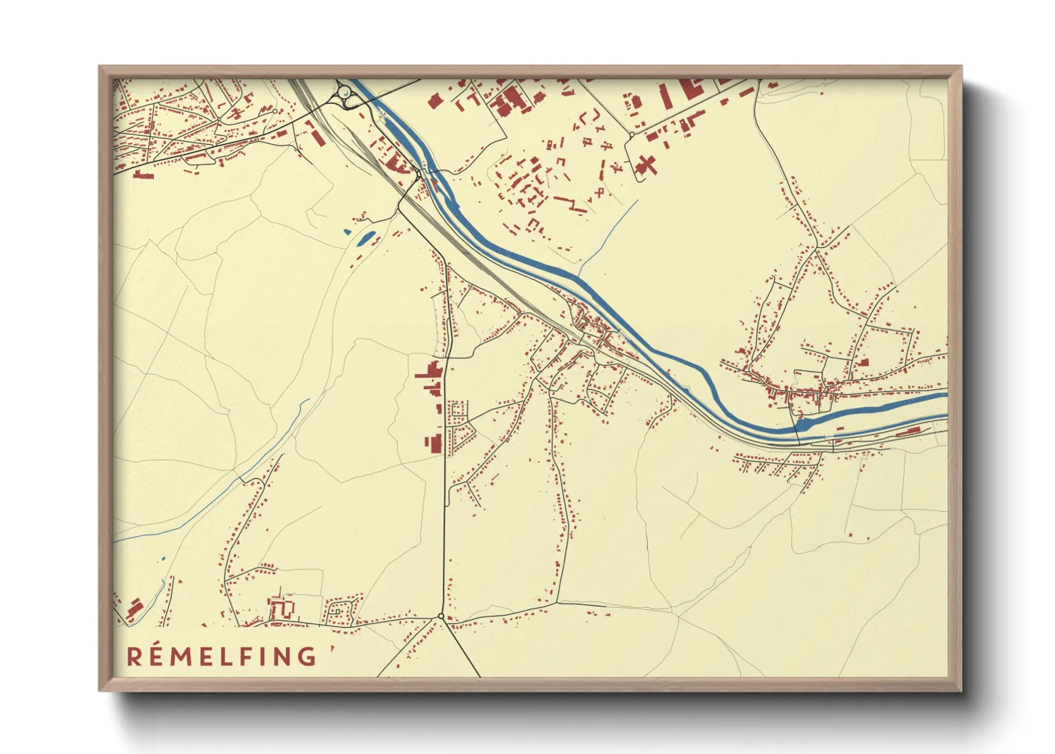 Une affiche de carte sur Rémelfing