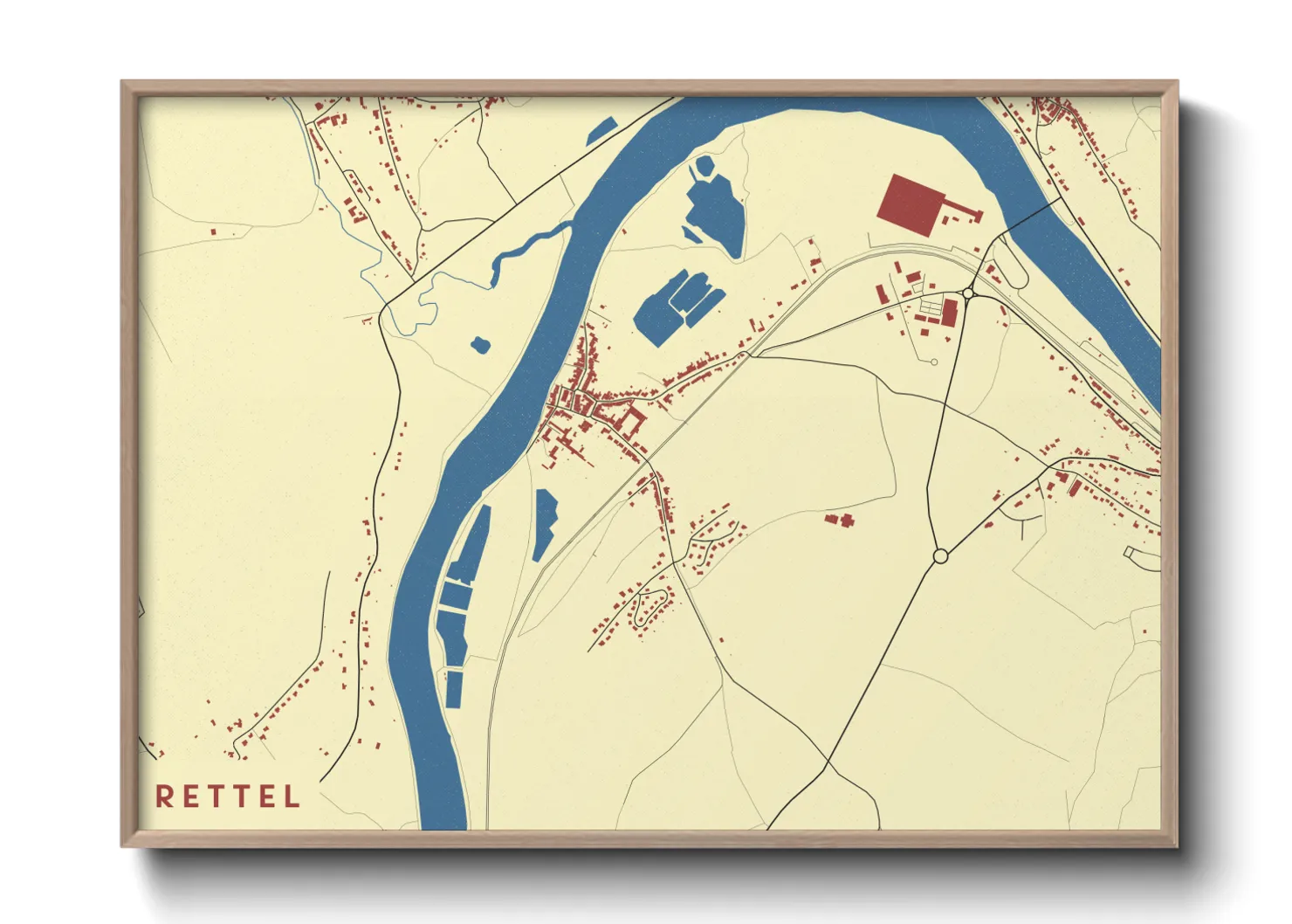 Une affiche de carte sur Rettel