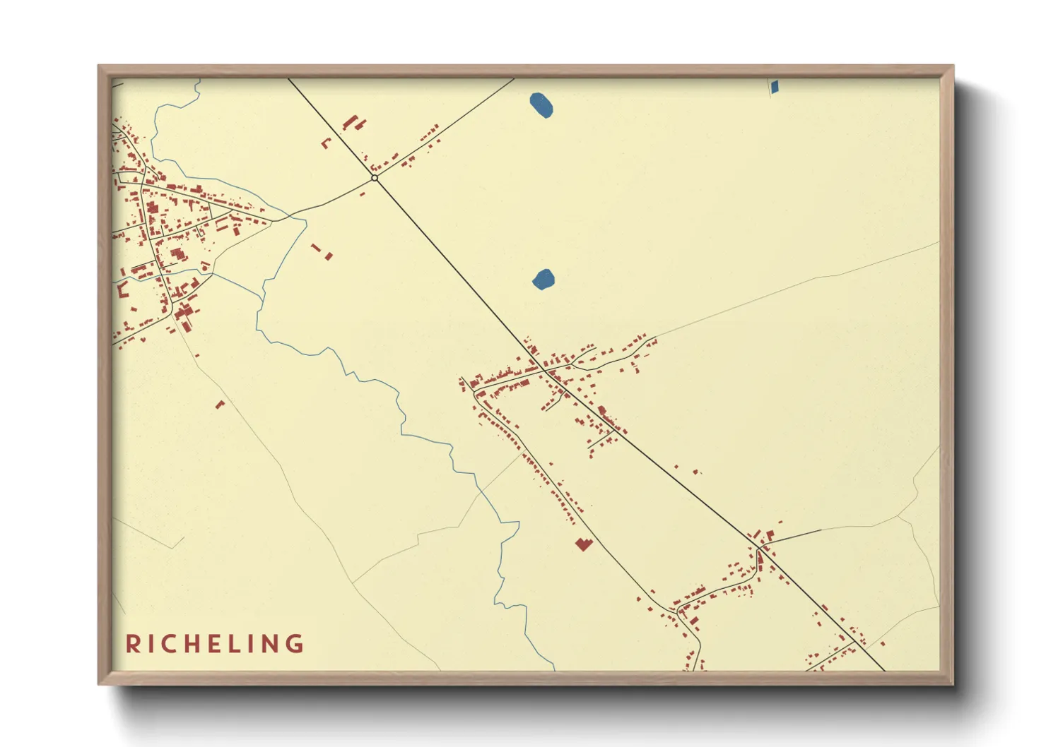 Une affiche de carte sur Richeling