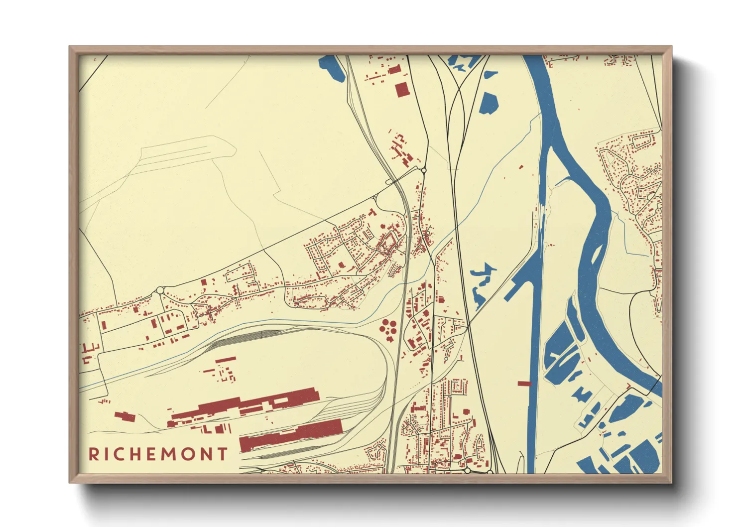 Une affiche de carte sur Richemont