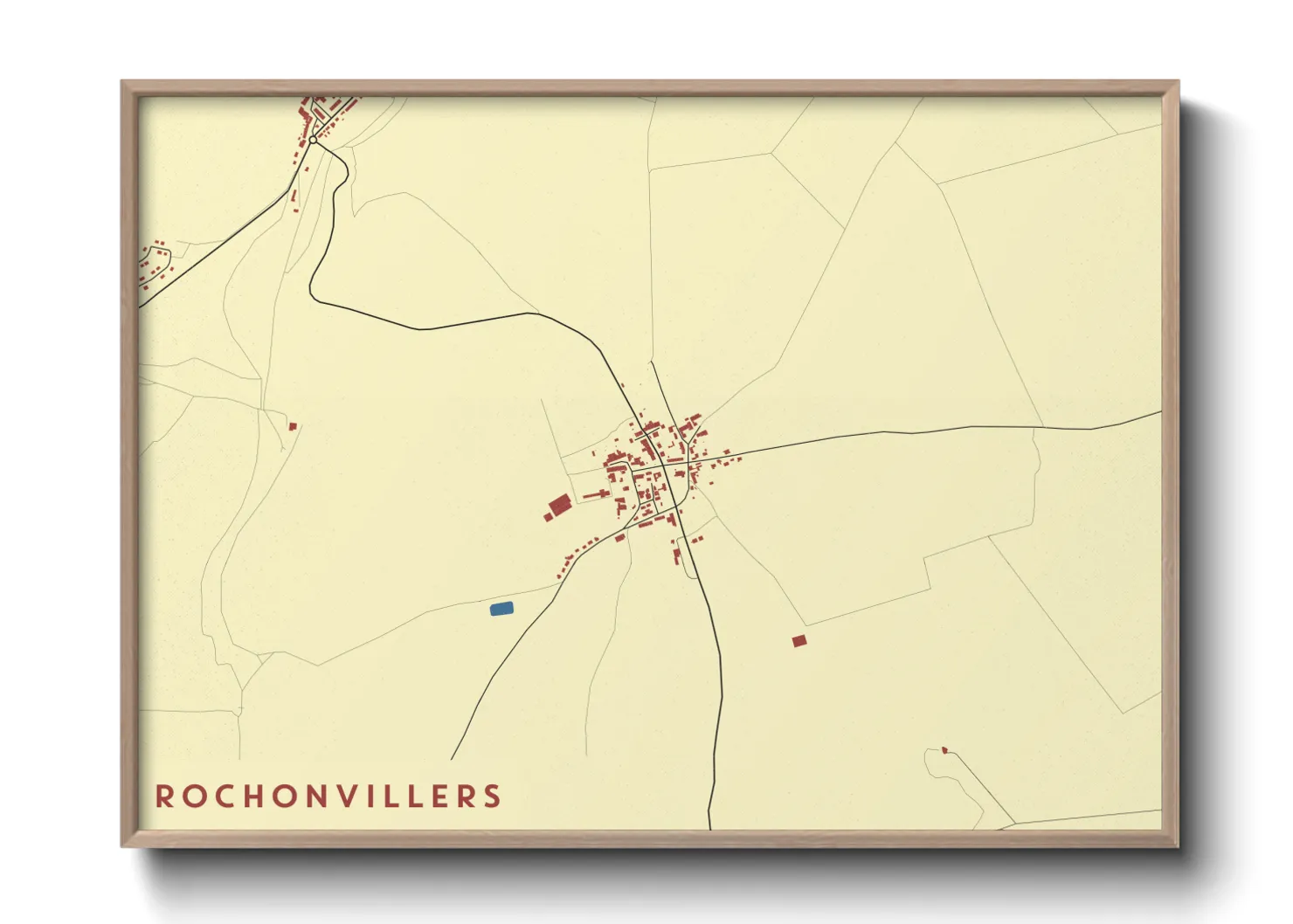 Une affiche de carte sur Rochonvillers