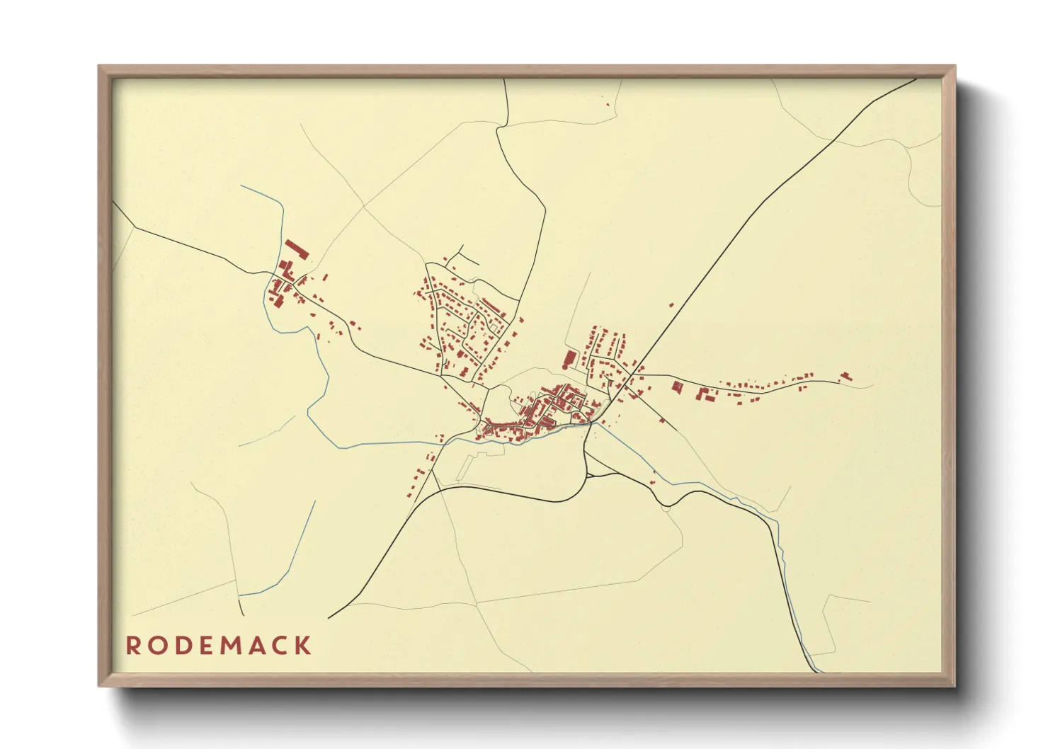 Une affiche de carte sur Rodemack