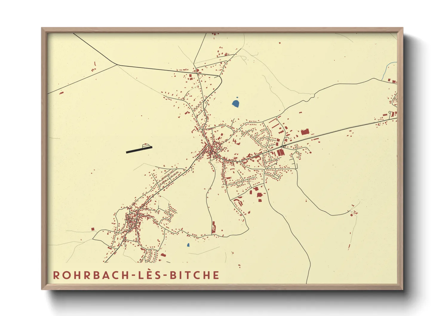 Une affiche de carte sur Rohrbach-lès-Bitche