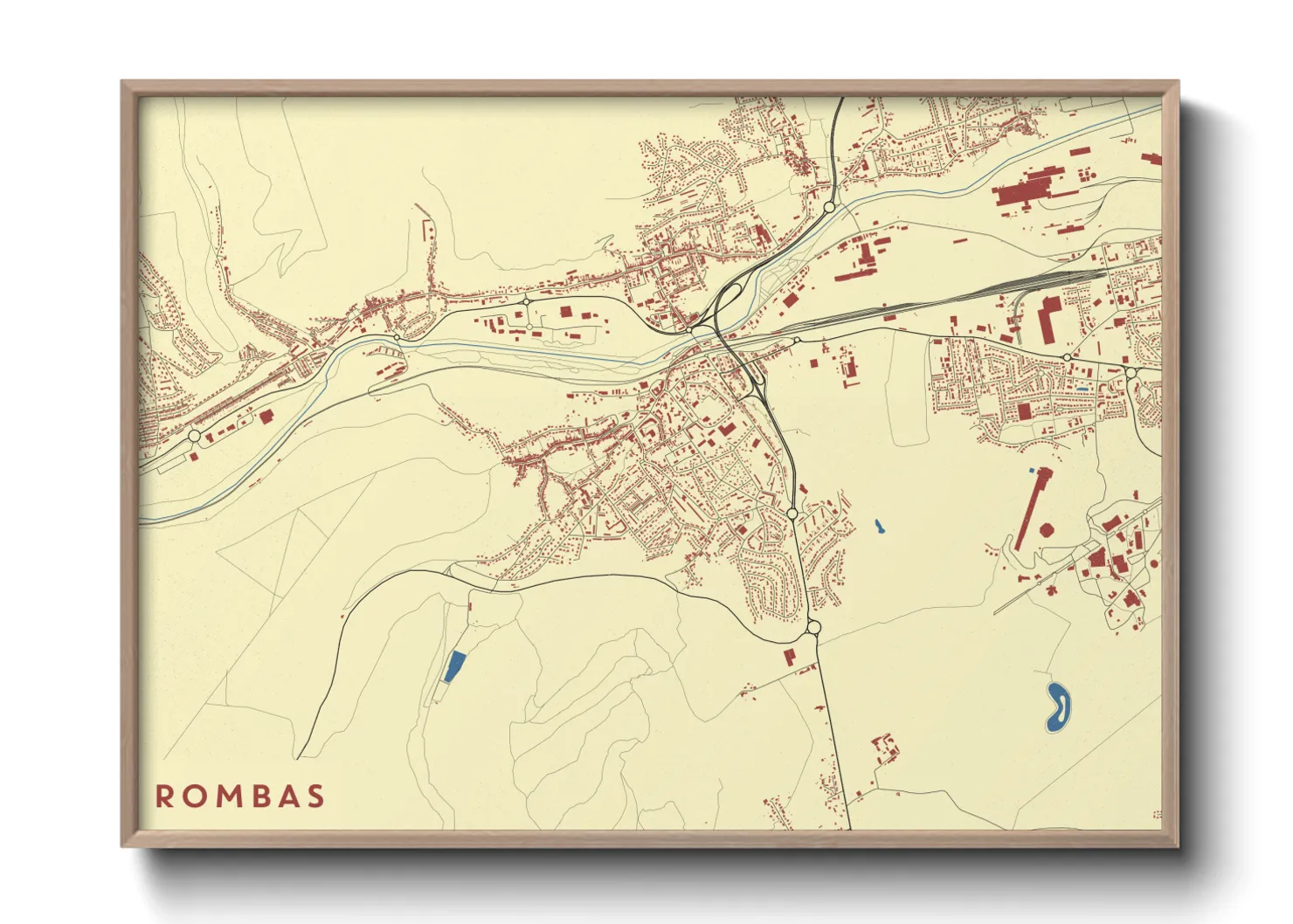 Une affiche de carte sur Rombas