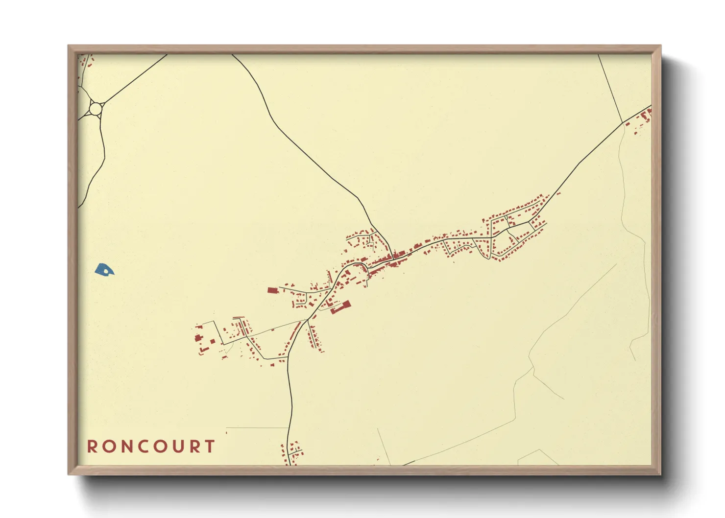 Une affiche de carte sur Roncourt