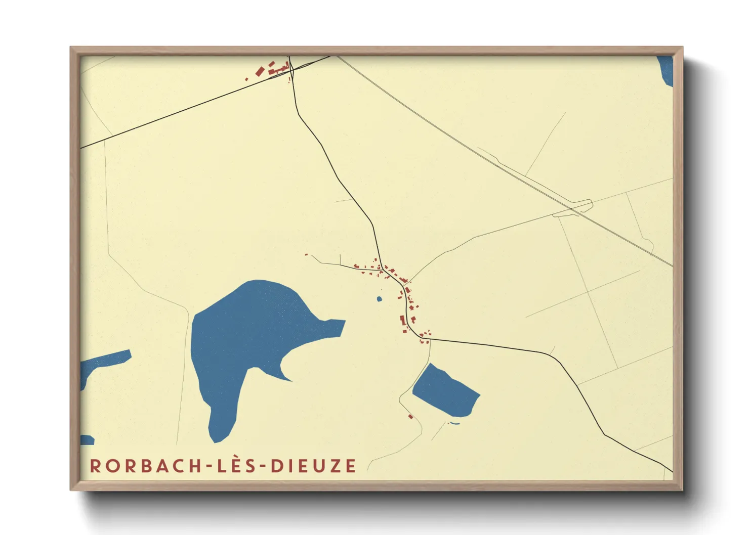 Une affiche de carte sur Rorbach-lès-Dieuze