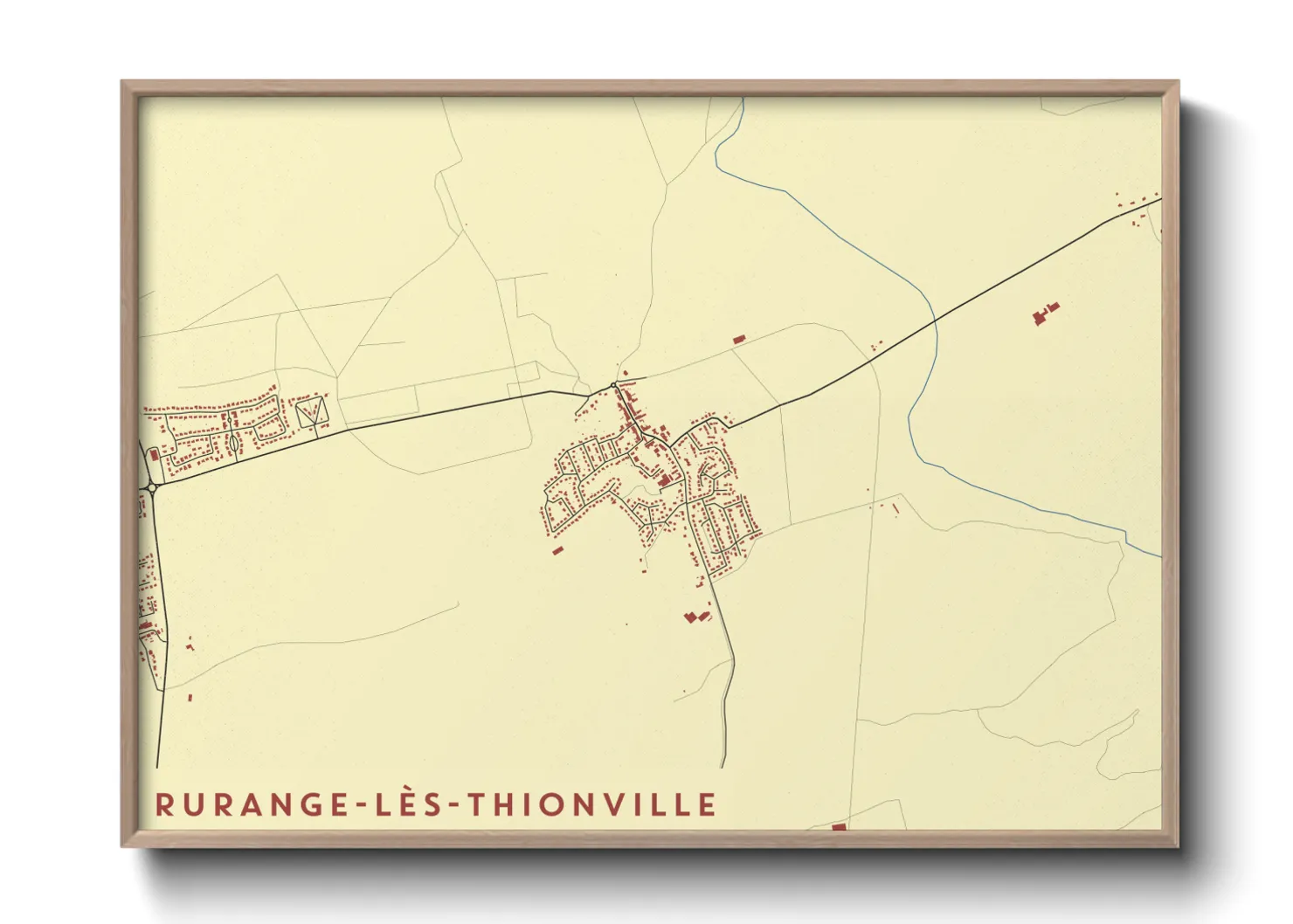 Une affiche de carte sur Rurange-lès-Thionville