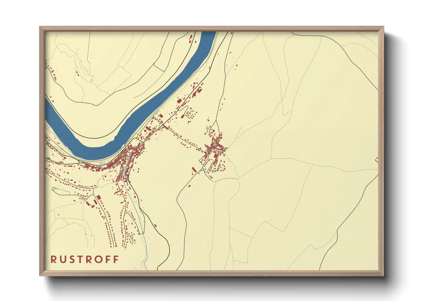 Une affiche de carte sur Rustroff