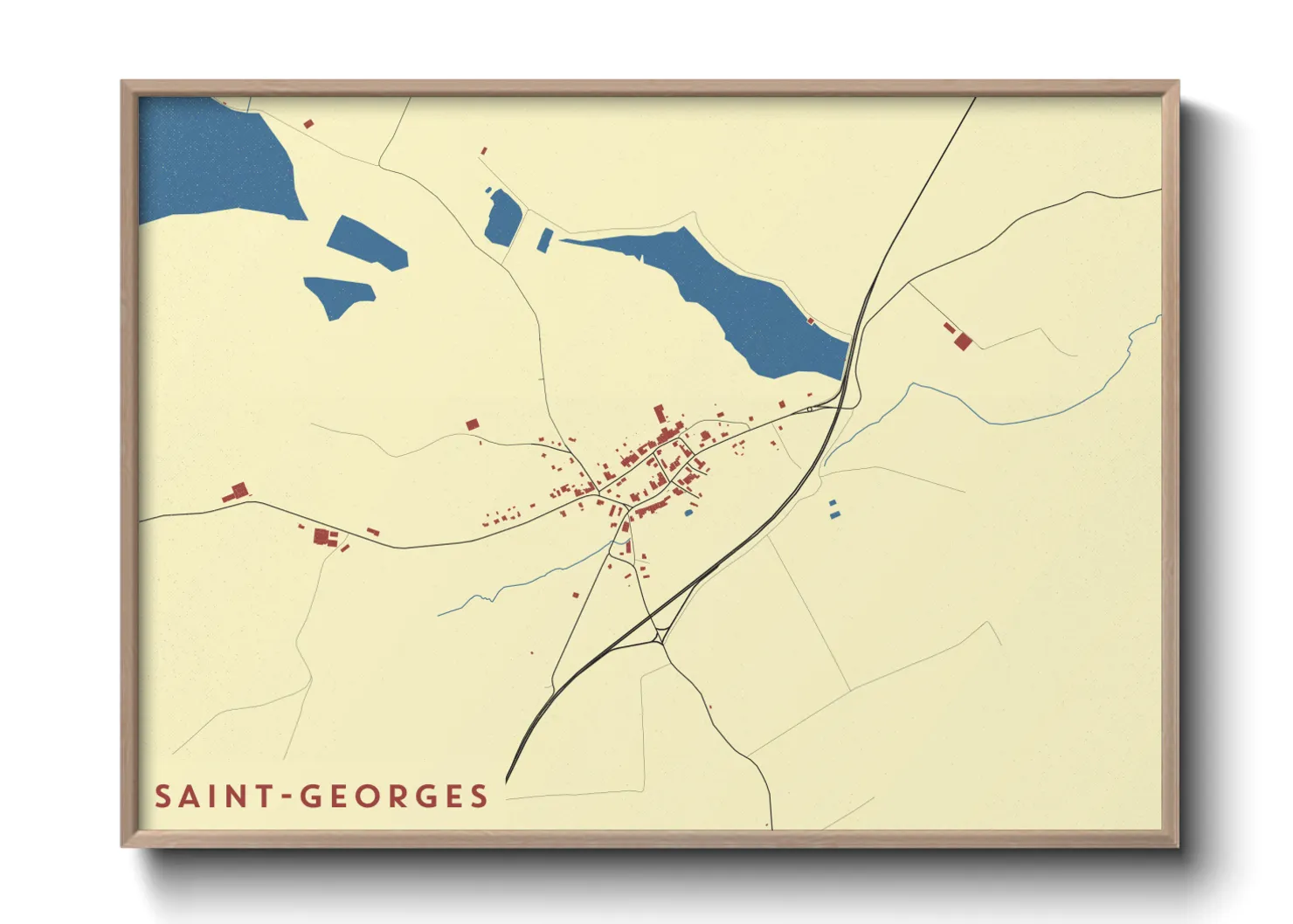 Une affiche de carte sur Saint-Georges