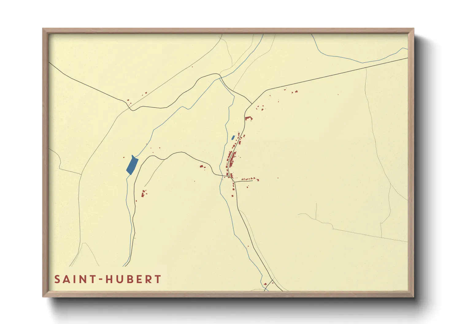 Une affiche de carte sur Saint-Hubert