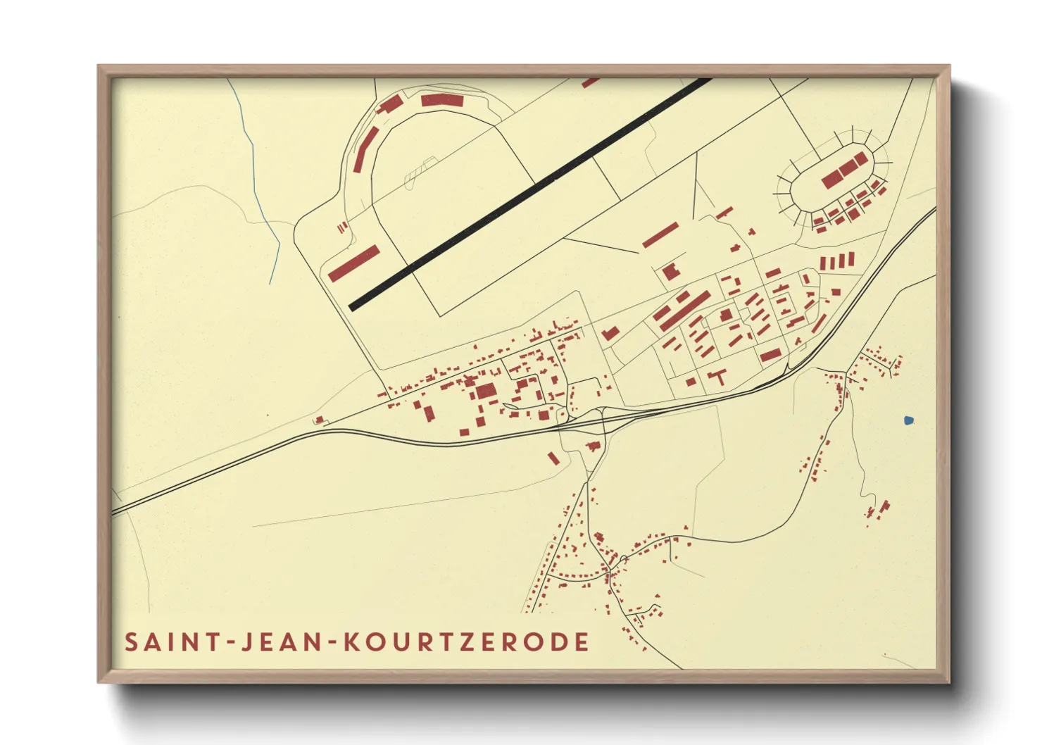 Une affiche de carte sur Saint-Jean-Kourtzerode