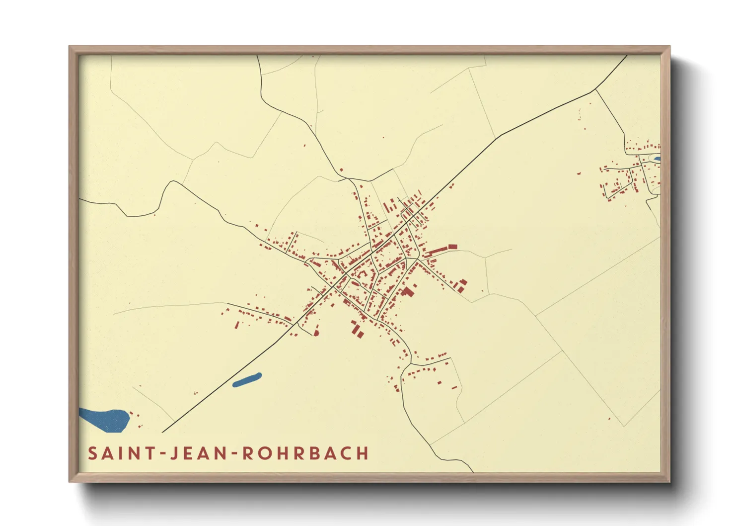 Une affiche de carte sur Saint-Jean-Rohrbach