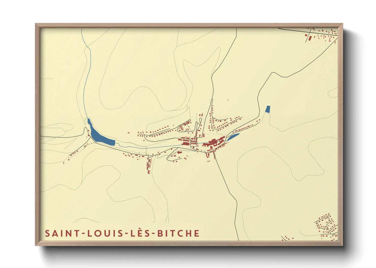 Une affiche de carte sur Saint-Louis-lès-Bitche