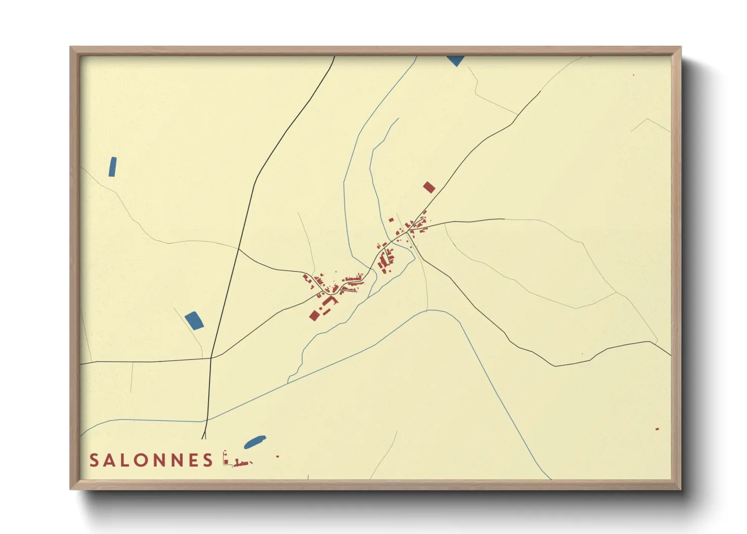 Une affiche de carte sur Salonnes