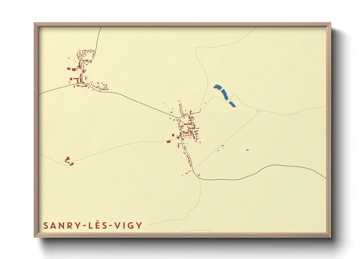 Une affiche de carte sur Sanry-lès-Vigy