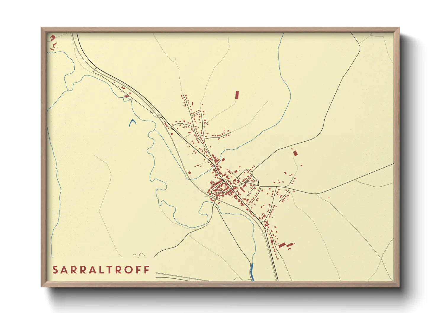 Une affiche de carte sur Sarraltroff
