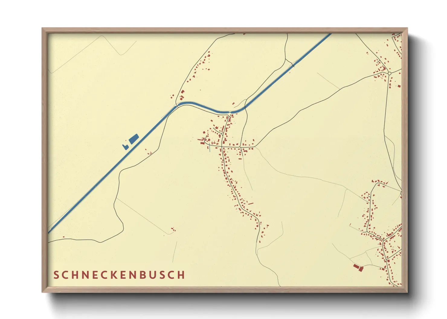Une affiche de carte sur Schneckenbusch