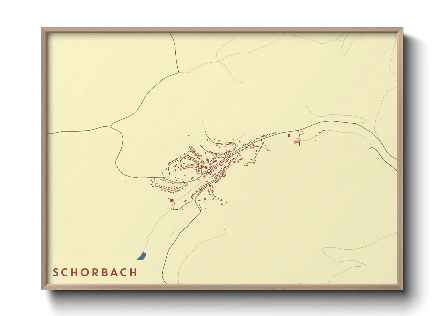 Une affiche de carte sur Schorbach