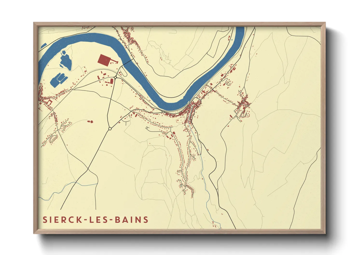 Une affiche de carte sur Sierck-les-Bains