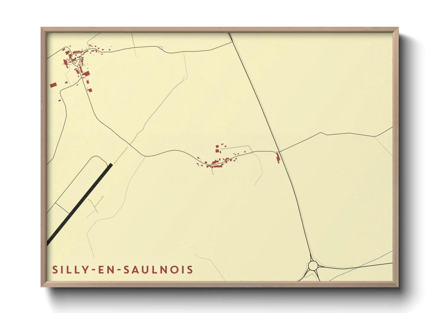 Une affiche de carte sur Silly-en-Saulnois